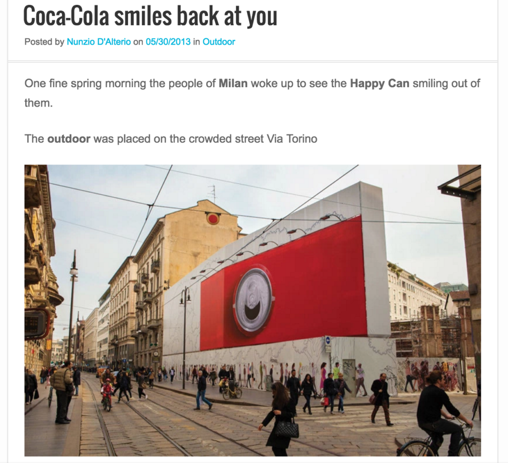 Coca-Cola Smiles Back at You Advertisement